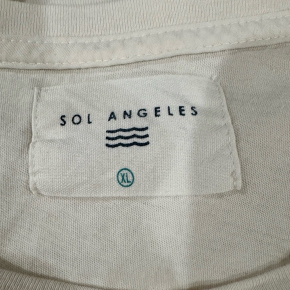 Sol Angeles White Floral Graphic Tee. NWOT Minimalist - Picture 6 of 8